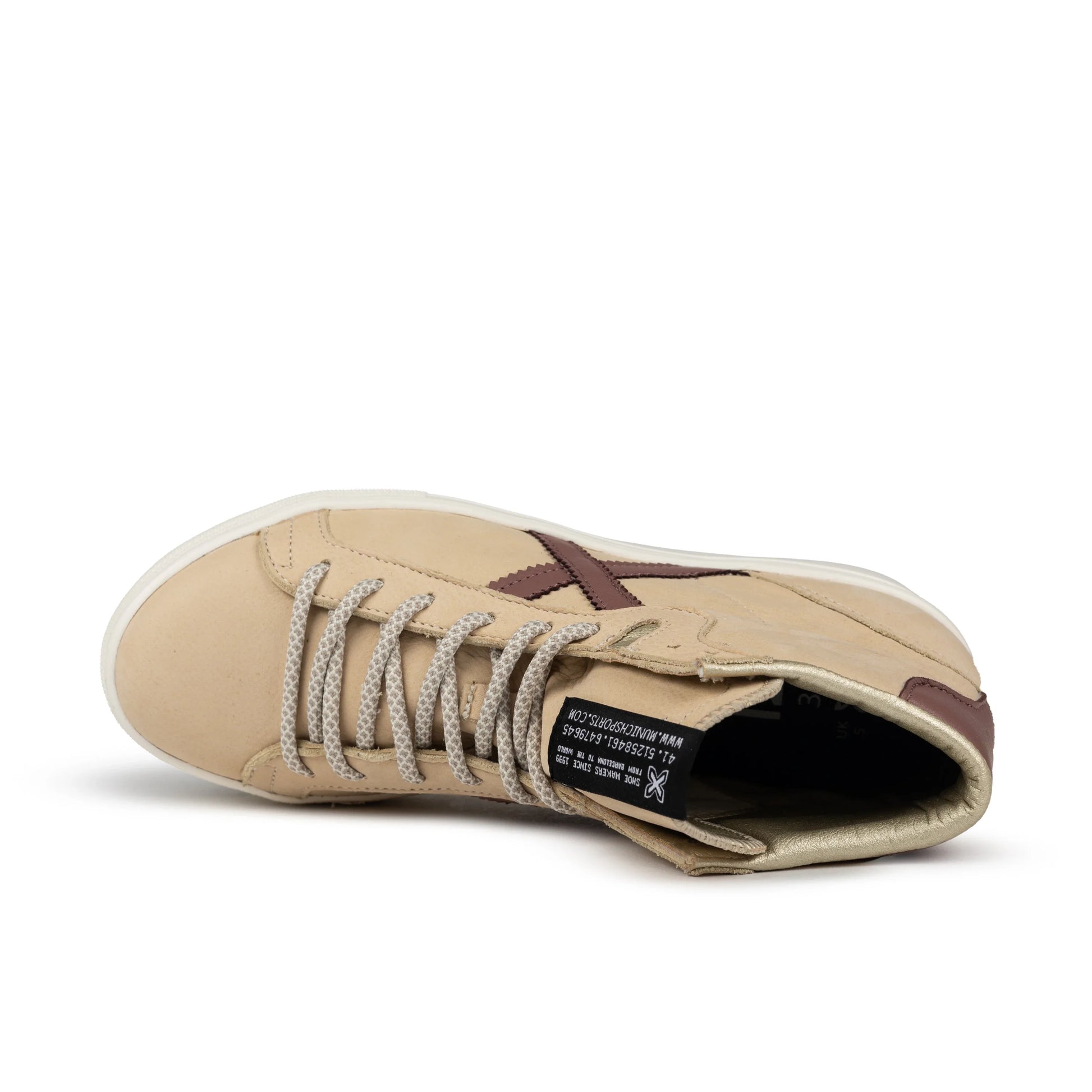 Sneakers de la marca munich para mujer modelo nim 39 en color beige