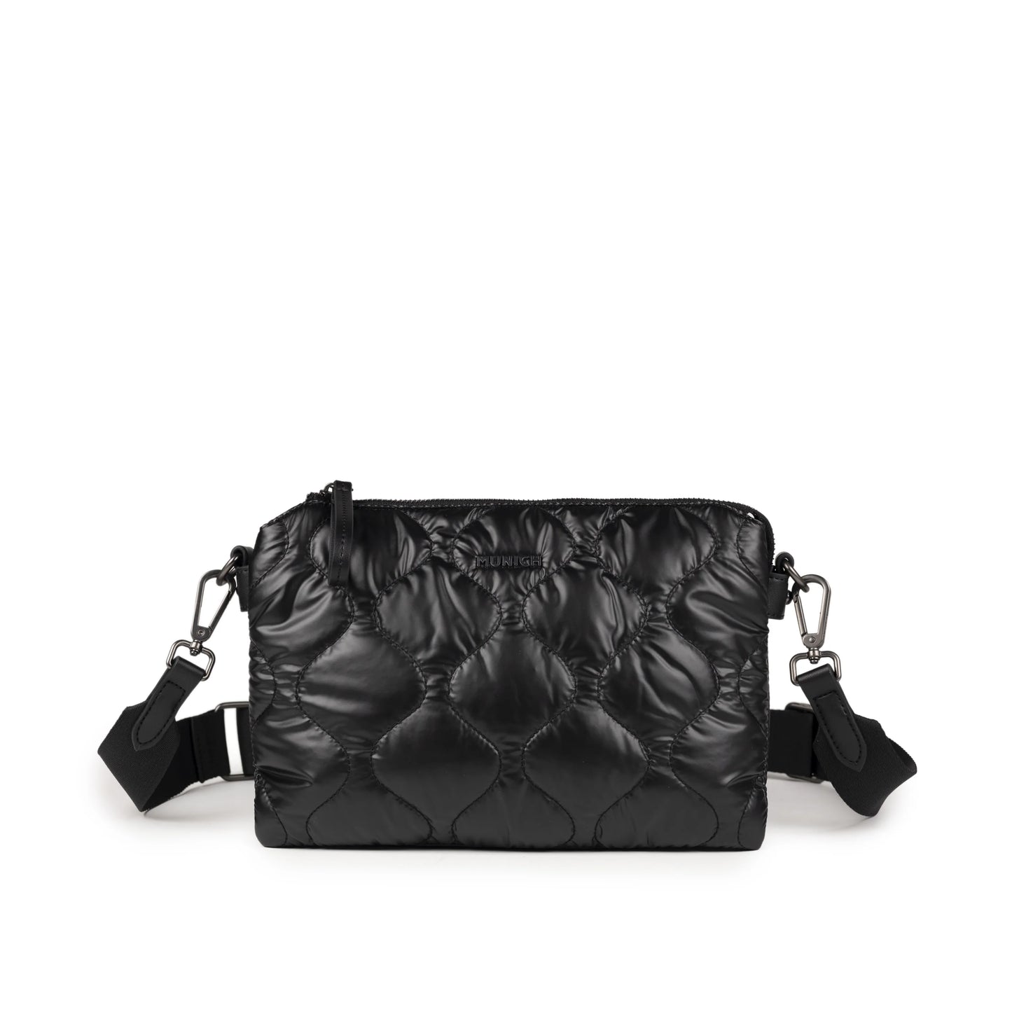 Bolsos Para Mujer De La Marca Munich Modelo Cover Crossbody Black En Color Negro