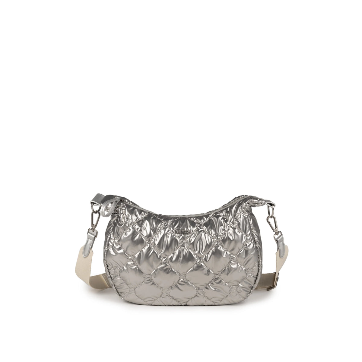 MUNICH Cover Crossbody Hobo Silver en Color Plate, neutro footwear for women at Tascón