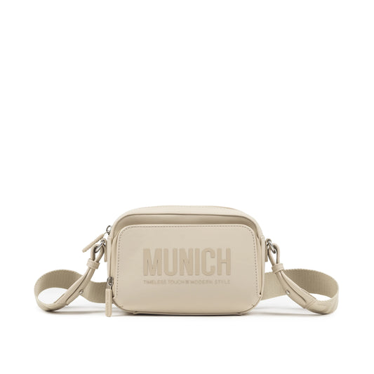 Bolsos Para Mujer De La Marca Munich Modelo Essence Crossbody Camera Cream En Color Beige