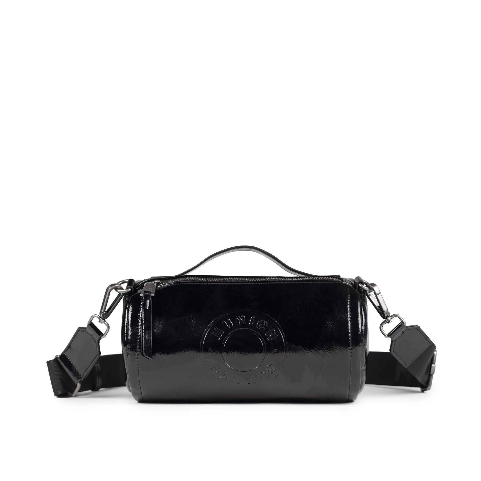 Bolsos Para Mujer De La Marca Munich Modelo Mh Crossbody Barrel Black En Color Negro