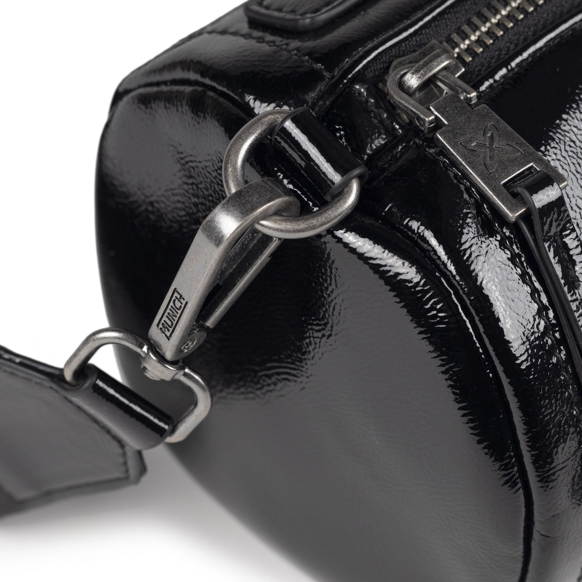 MUNICH MH Crossbody Barrel Black: sort taske til kvinder