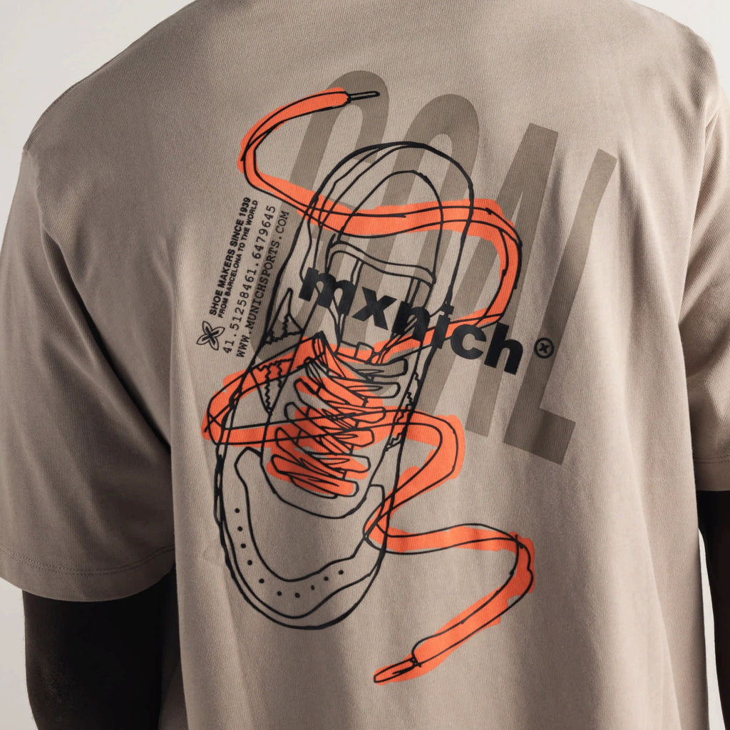 CAMISETA MUNICH PARA HOMBRE MODELO OVERSIZE T-SHIRT LACES STONE REFERENCIA 2507837