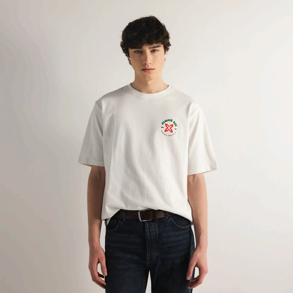 CAMISETA MUNICH PARA HOMBRE MODELO OVERSIZE T-SHIRT CHILLY OFF WHITE REFERENCIA 2507839