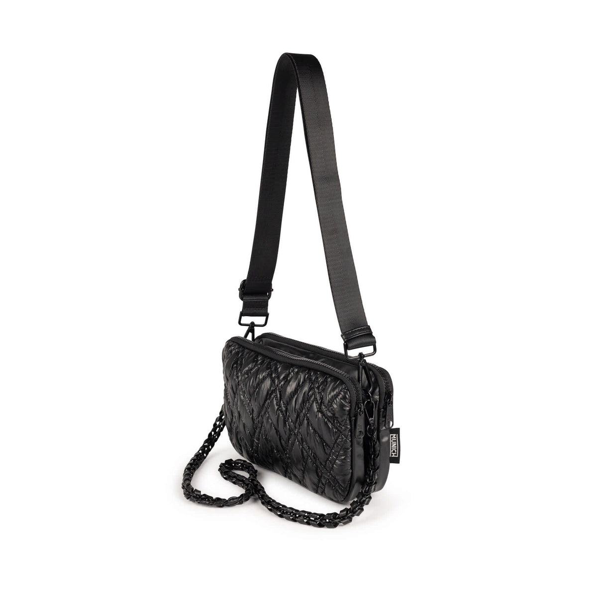 MUNICH Crossbody Black: ブラック バッグ レディース