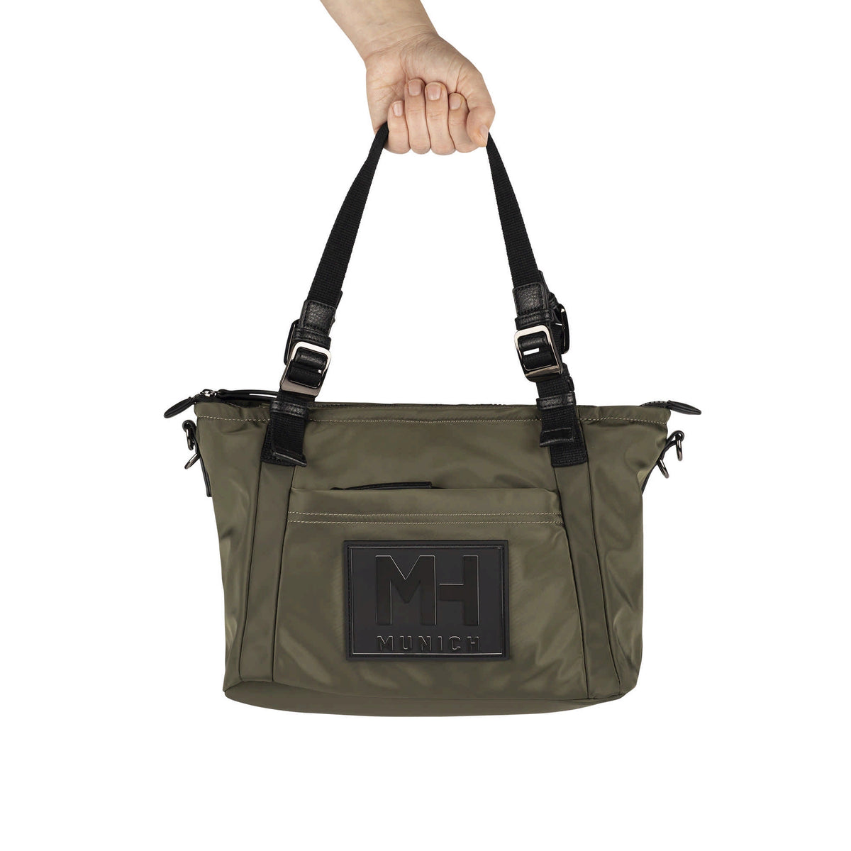 MUNICH Crossbody TOTE Khaki: グリーン バッグ レディース