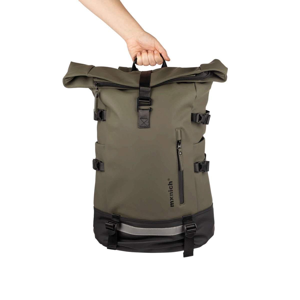 MUNICH ROLL Backpack Khaki: black mochilas unisex
