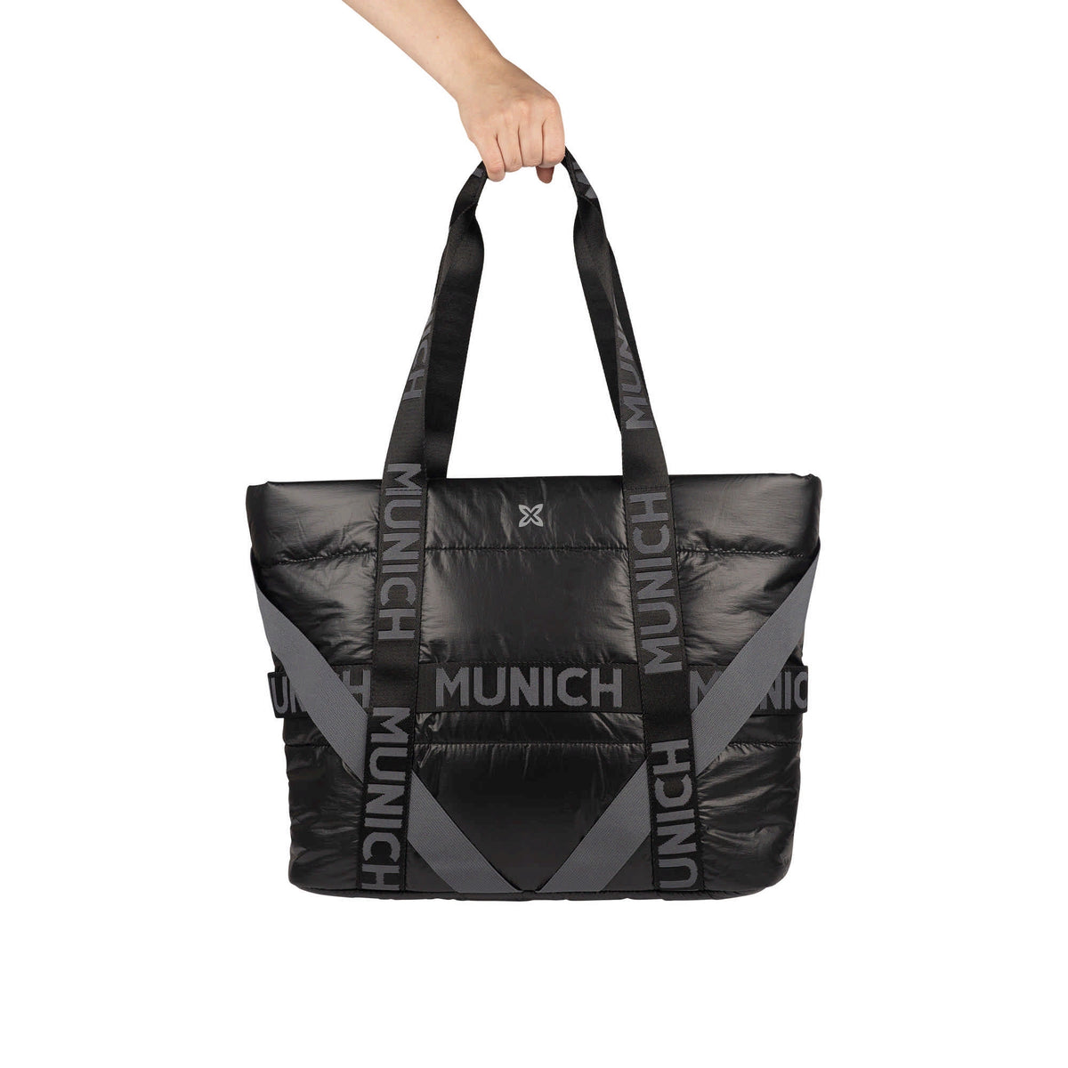 MUNICH Shopper Black: ブラック バッグ レディース