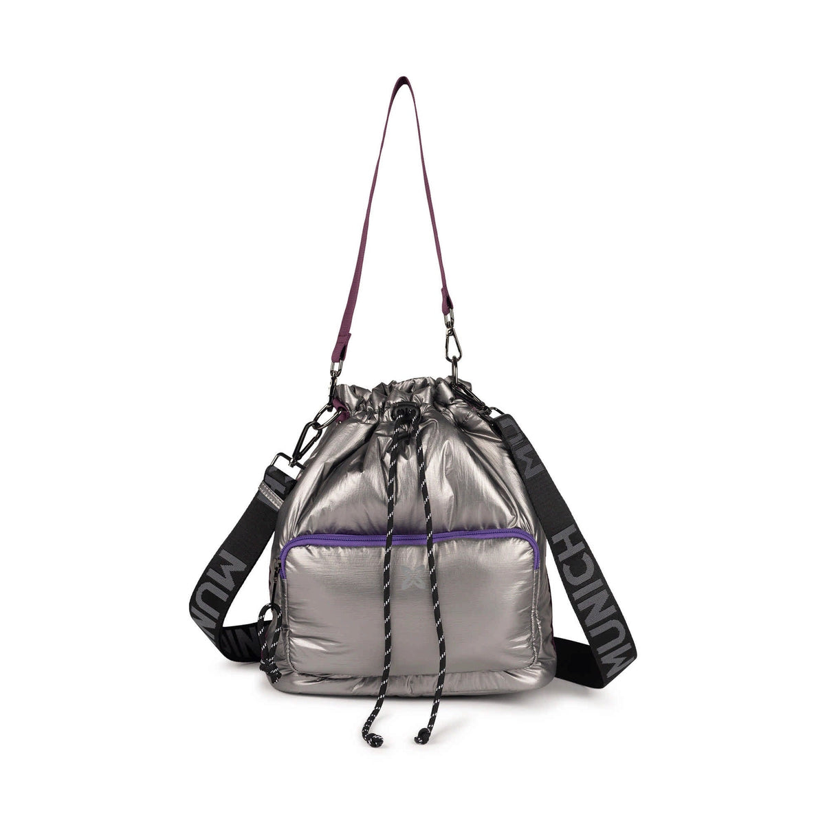 BOLSO MUNICH PARA MUJER MODELO GLOSSY CHROME SILVER REFERENCIA 7113774