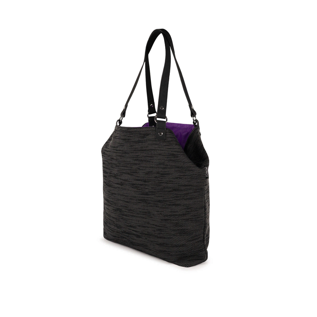 MUNICH TOTE Black/purple: ブラック バッグ レディース