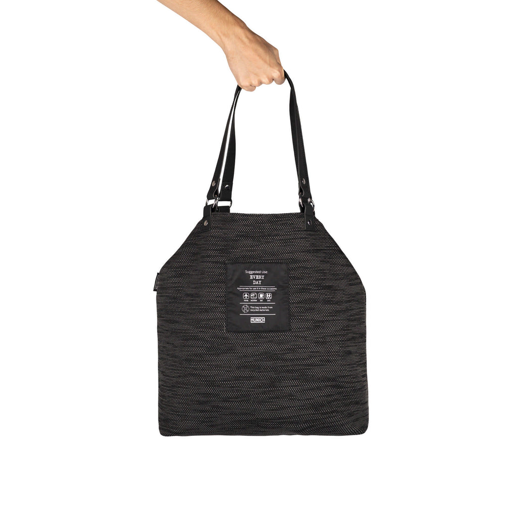 MUNICH TOTE Black/purple: ブラック バッグ レディース