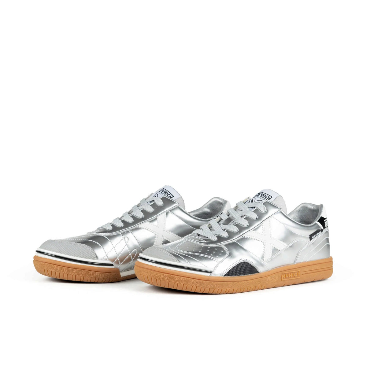 SNEAKERS MUNICH UNISEX MODELO GRESCA 328 PLATEADO REFERENCIA 3000328