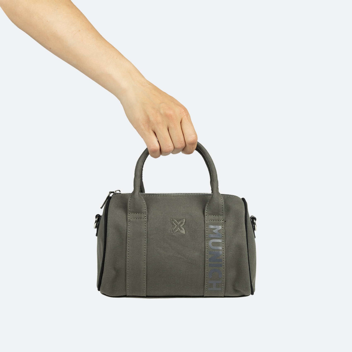 MUNICH CALA Crossbody Barrel C/khaki + Fucsia: caqui väska unisex