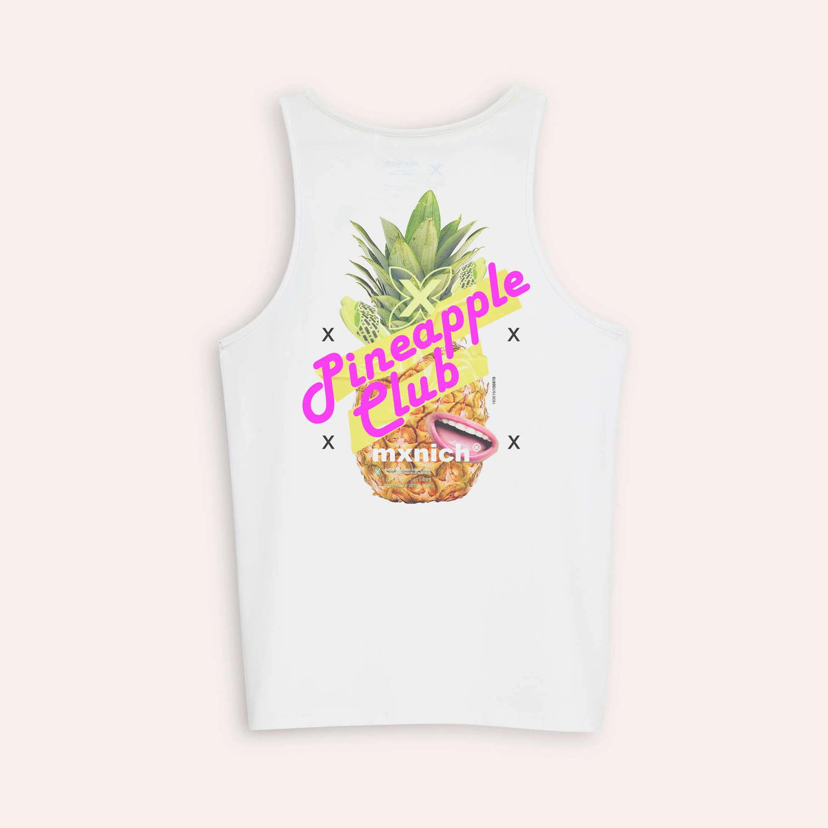 MUNICH TANK Pinapple Streetwear White: biały bluza unisex