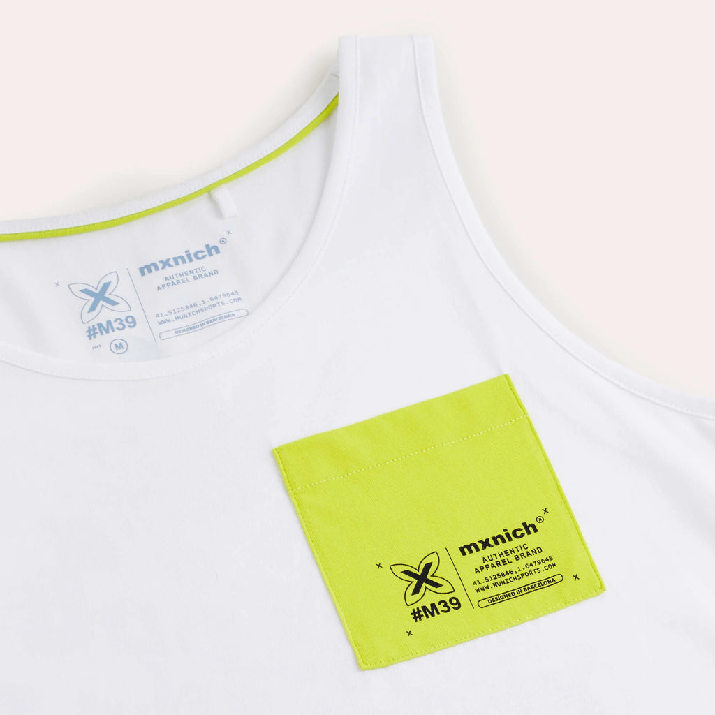 MUNICH TANK Pinapple Streetwear White: biały bluza unisex