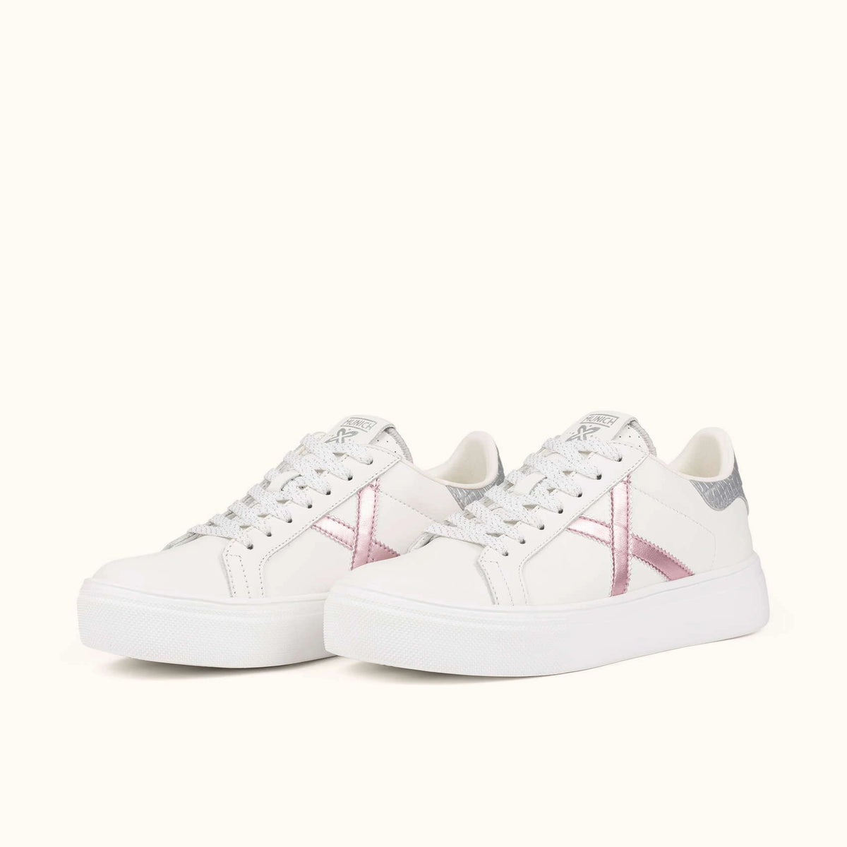 MUNICH RETE SKY 85: white trainers for women