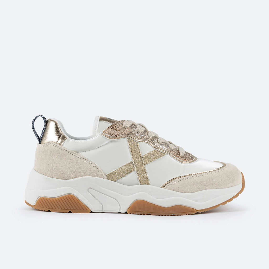 MUNICH WAVE 173: white trainers for women