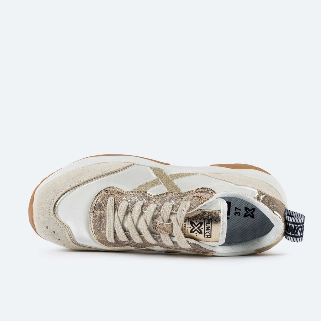 MUNICH WAVE 173: white trainers for women