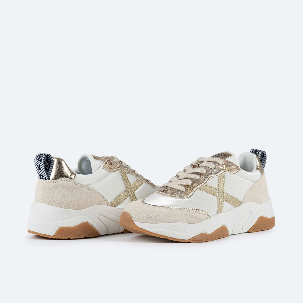 MUNICH WAVE 173: white trainers for women