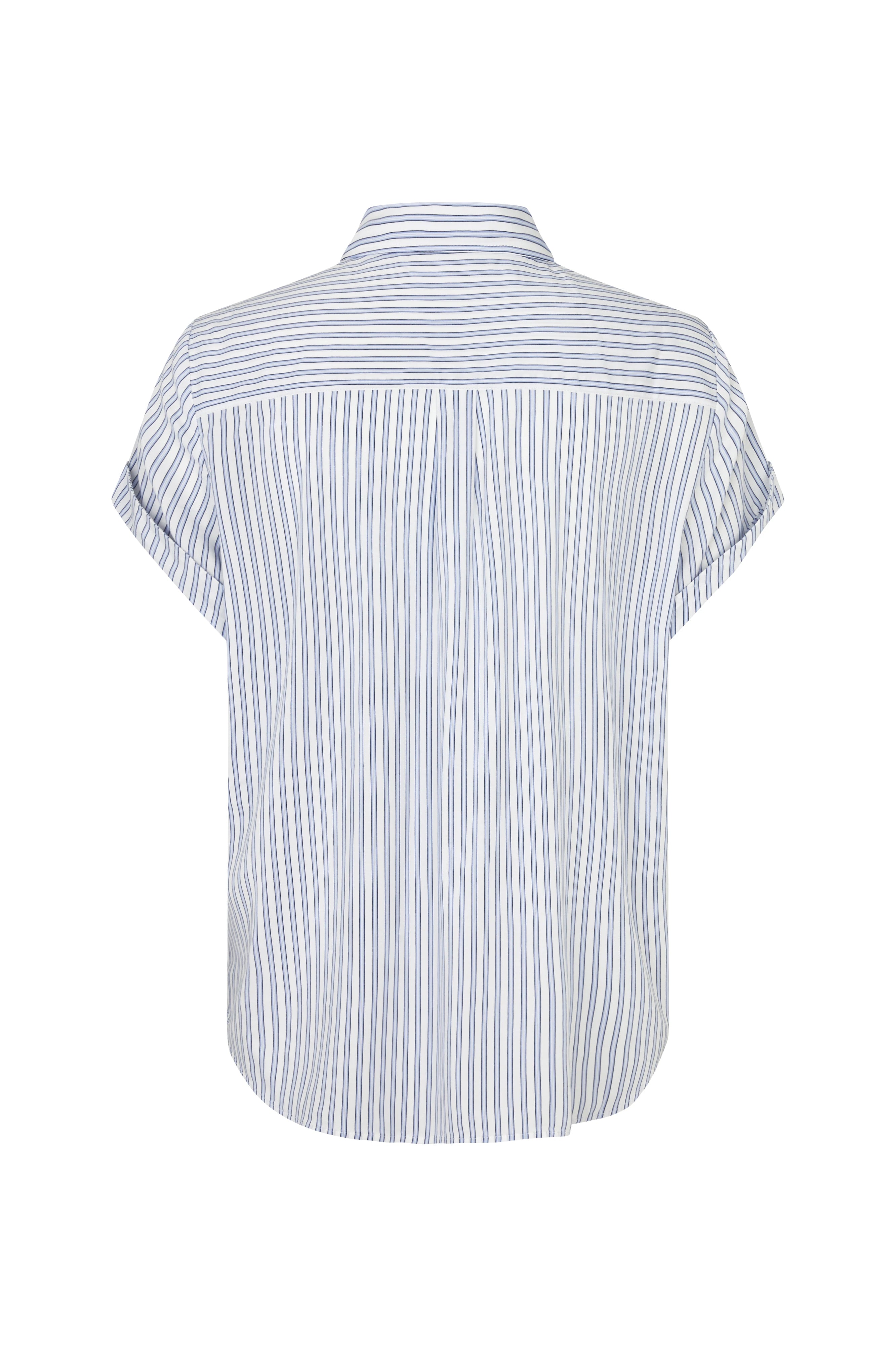 SAMSOE | CAMISAS | MUJER | MAJAN SS SHIRT 994H GRAY DAWN SMALL ST. | AZUL