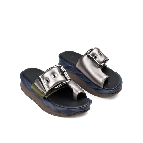 4CCCCEES | SANDALS | WOMEN'S | MELLOW GLOW GUN METAL | BLACK
