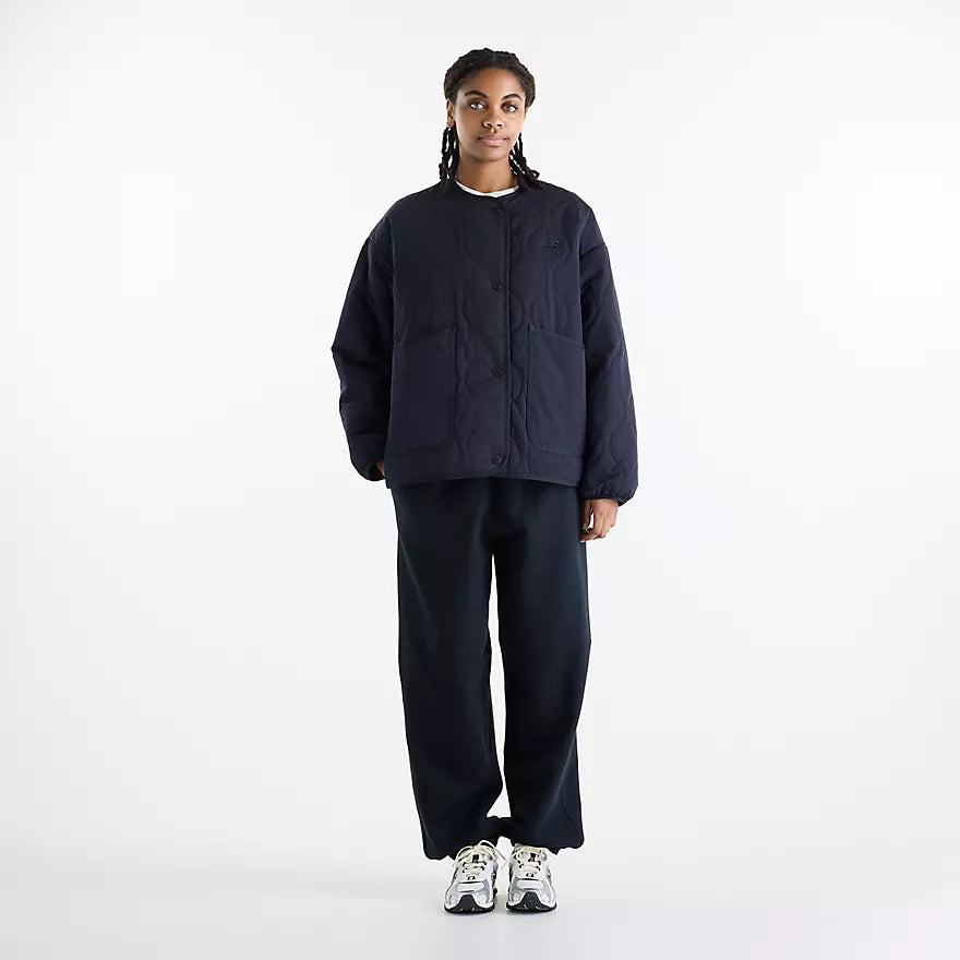 NEW BALANCE Quilted Bomber DARK Night: синій куртка для чоловіків