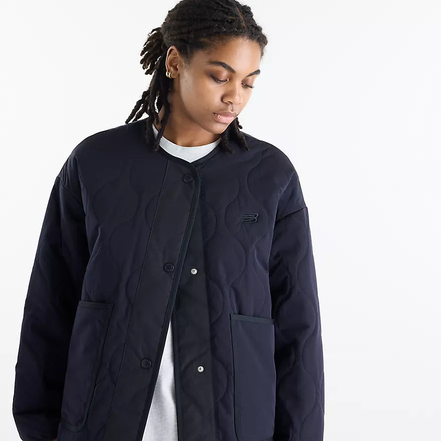 NEW BALANCE Quilted Bomber DARK Night: синій куртка для чоловіків