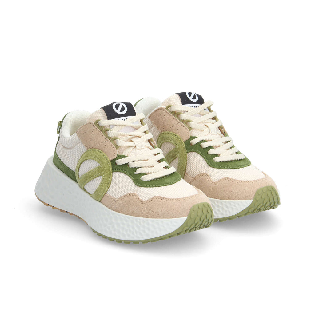 NONAME | SNEAKERS | WOMAN | CARTER JOGGER BEIGE/OFF WHITE GREEN | GREEN