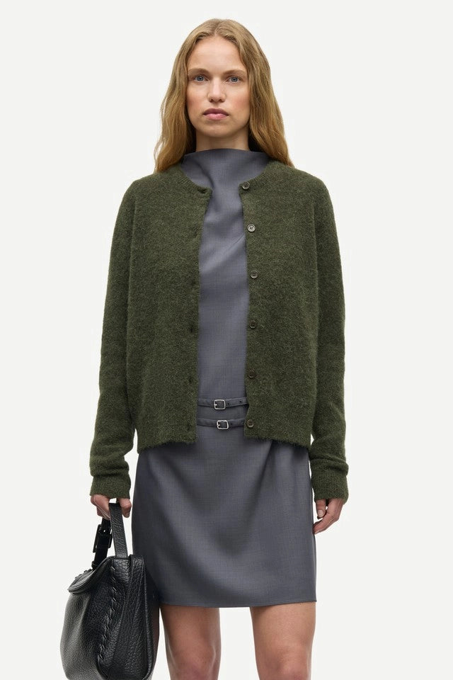 SAMSOE NOR Forest: green cardigan for women