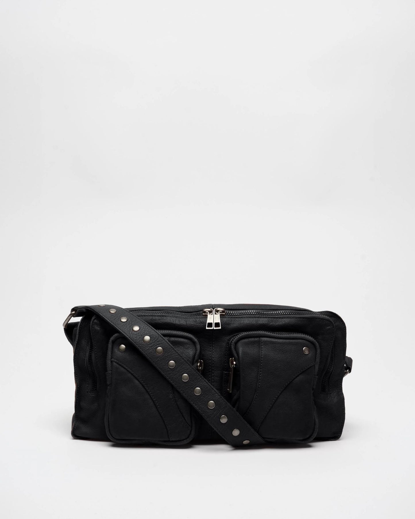 NUNOO | BOLSOS | MUJER | ALIMAKKA WASHED BLACK W. ANTIQUE SILVER BLACK | NEGRO