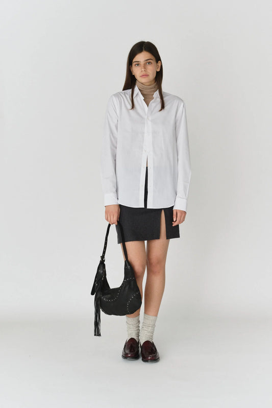 NUNOO | BOLSOS | MUJER | DAGMAR RIVET WASHED BLACK W. ANTIQUE SILVER BLACK | NEGRO
