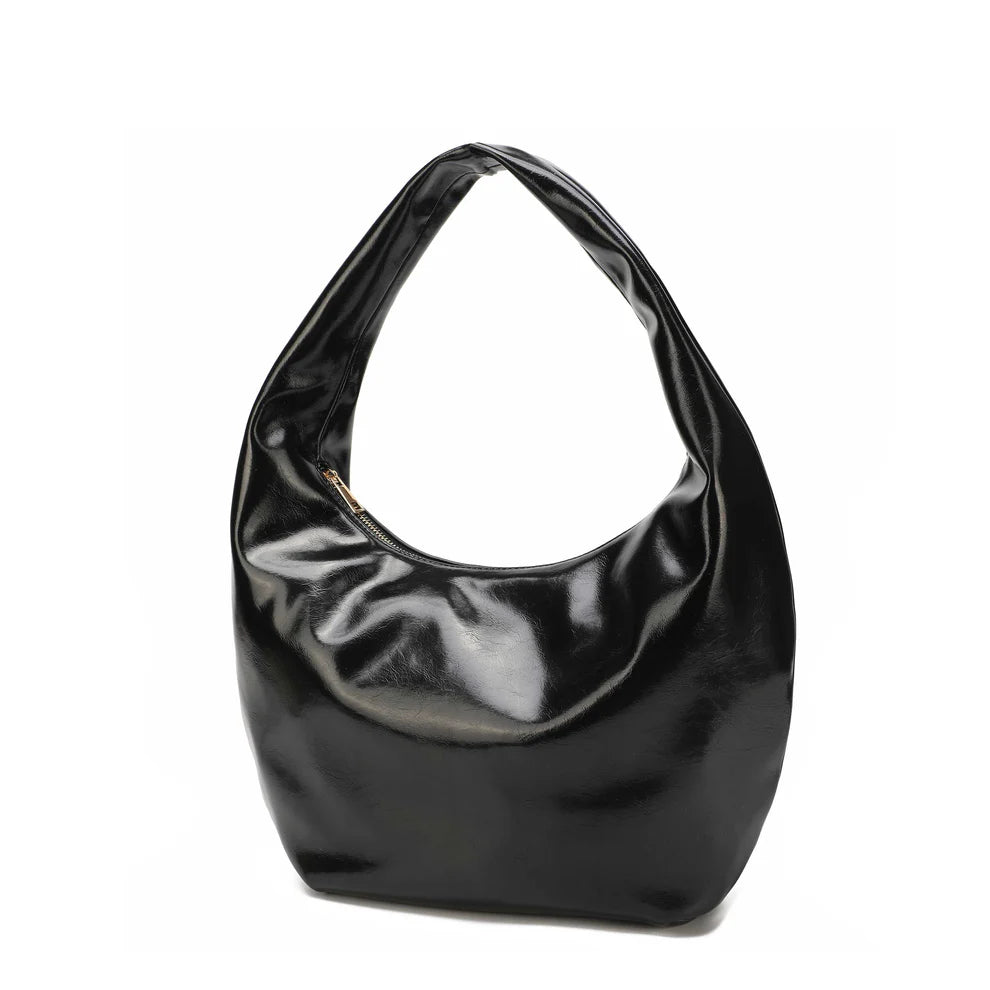 NUNOO | BOSSA DONA | SMALL GABI WRINKLE BLACK | NEGRE