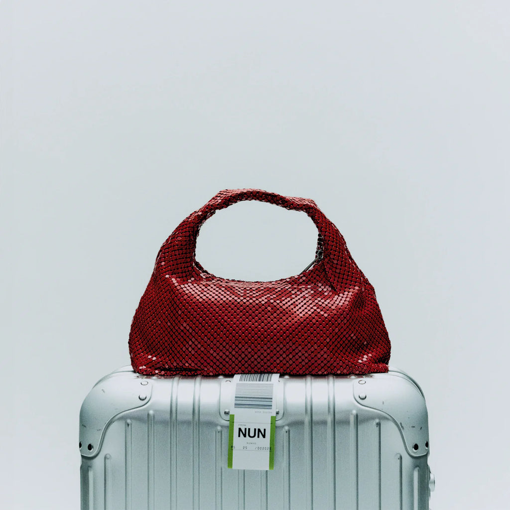 NUNOO | Borsa da donna | Dandy Metal Red | Rosso