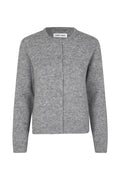 SAMSOE NOR Short GREY MEL: grey cardigan for women