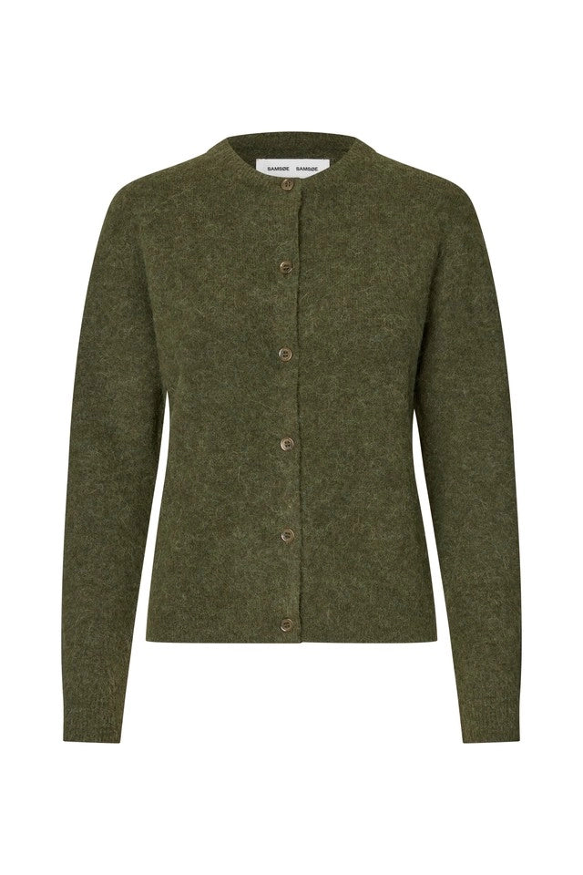 SAMSOE NOR Forest: green cardigan for women