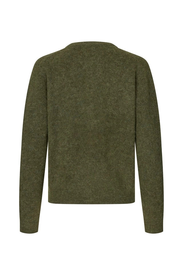 SAMSOE NOR Forest: green cardigan for women