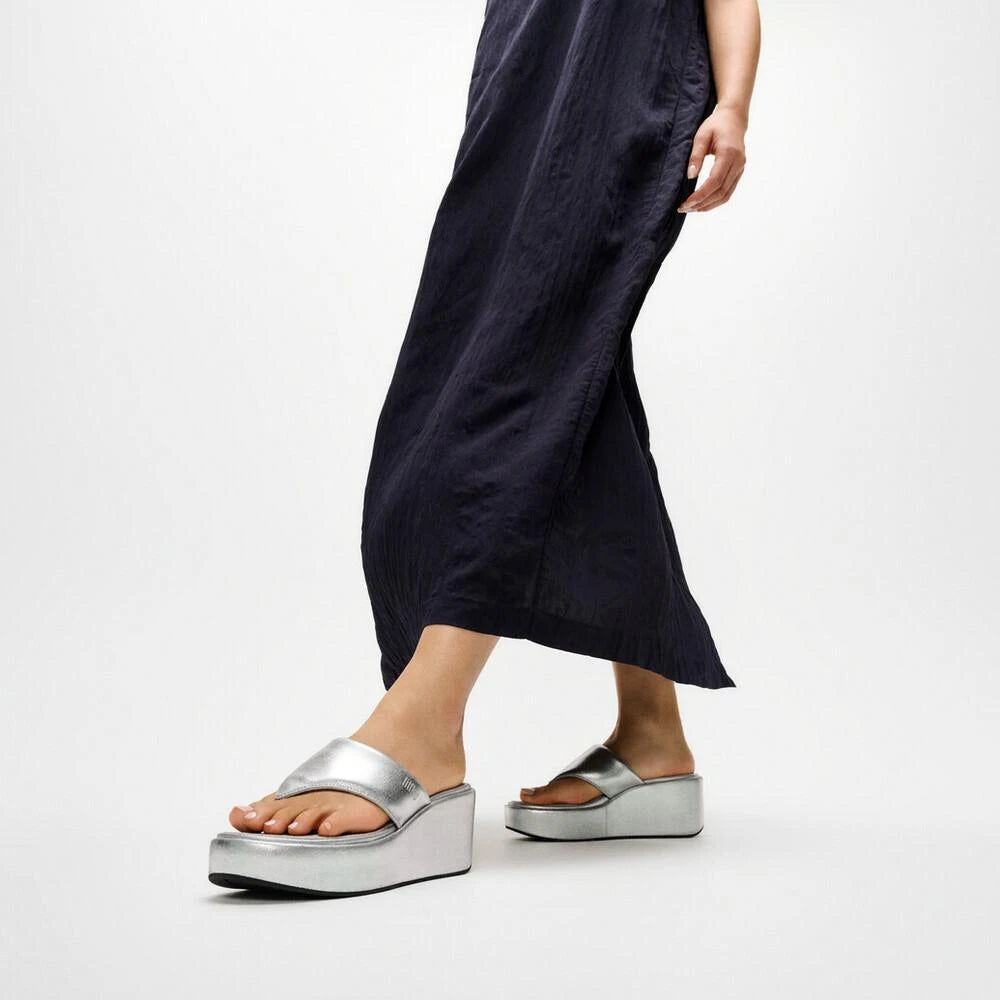 FITFLOP | SANDALIAS | MUJER | W PLATFFORMS WEDGE SILVER | PLATEADO