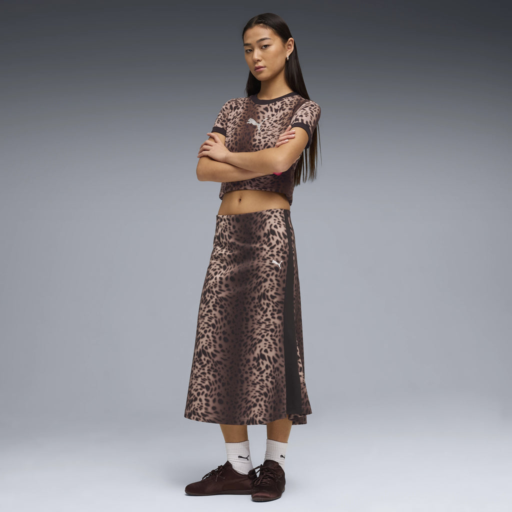 PUMA | FALDA | MUJER | T7 LEO LUXE AOPMIDI SKIRT | ANIMAL PRINT