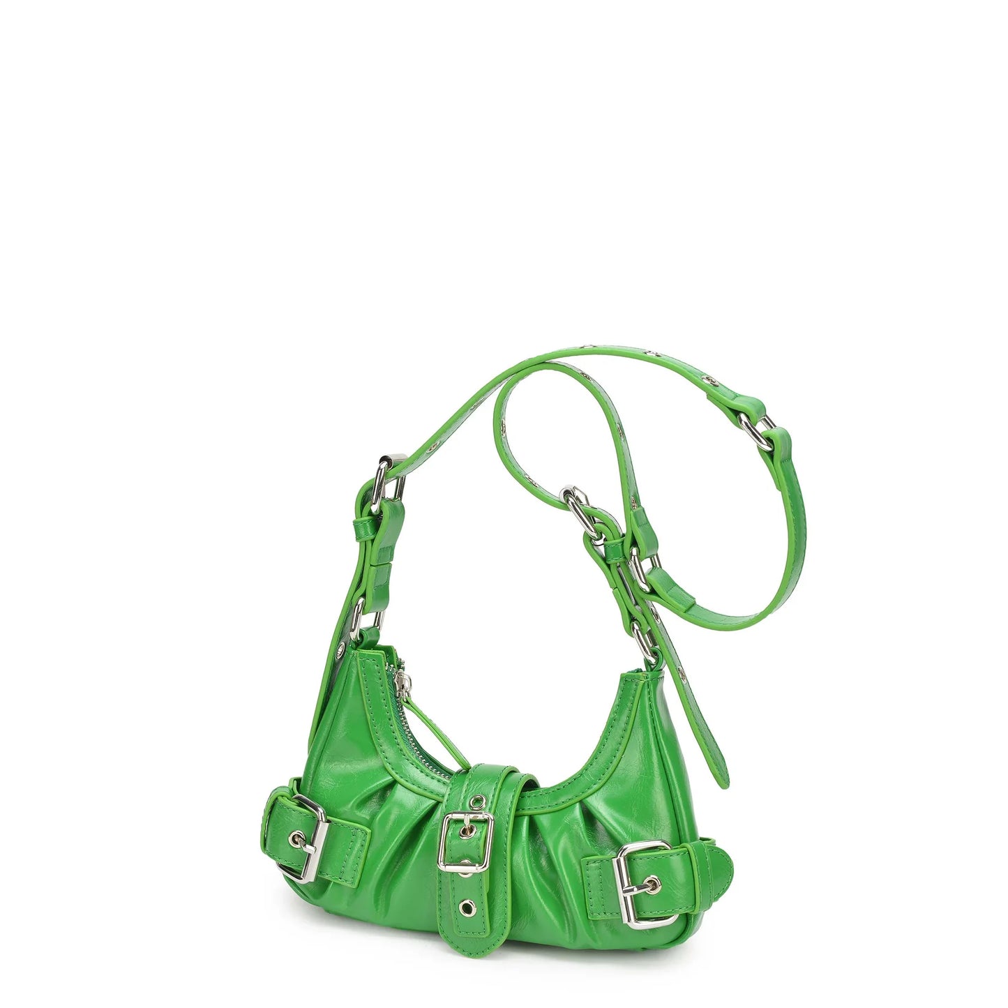 NUNOO | WOMEN'S BAG | PALMA WRINKLE RECYCLED PU GREEN | GREEN