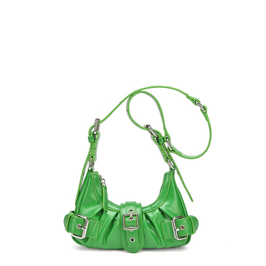 NUNOO | WOMEN'S BAG | PALMA WRINKLE RECYCLED PU GREEN | GREEN