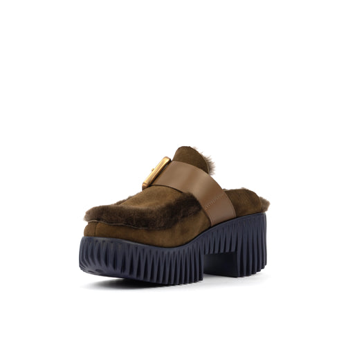 4CCCCEES PLIA Amber Choco: brown clogs for women