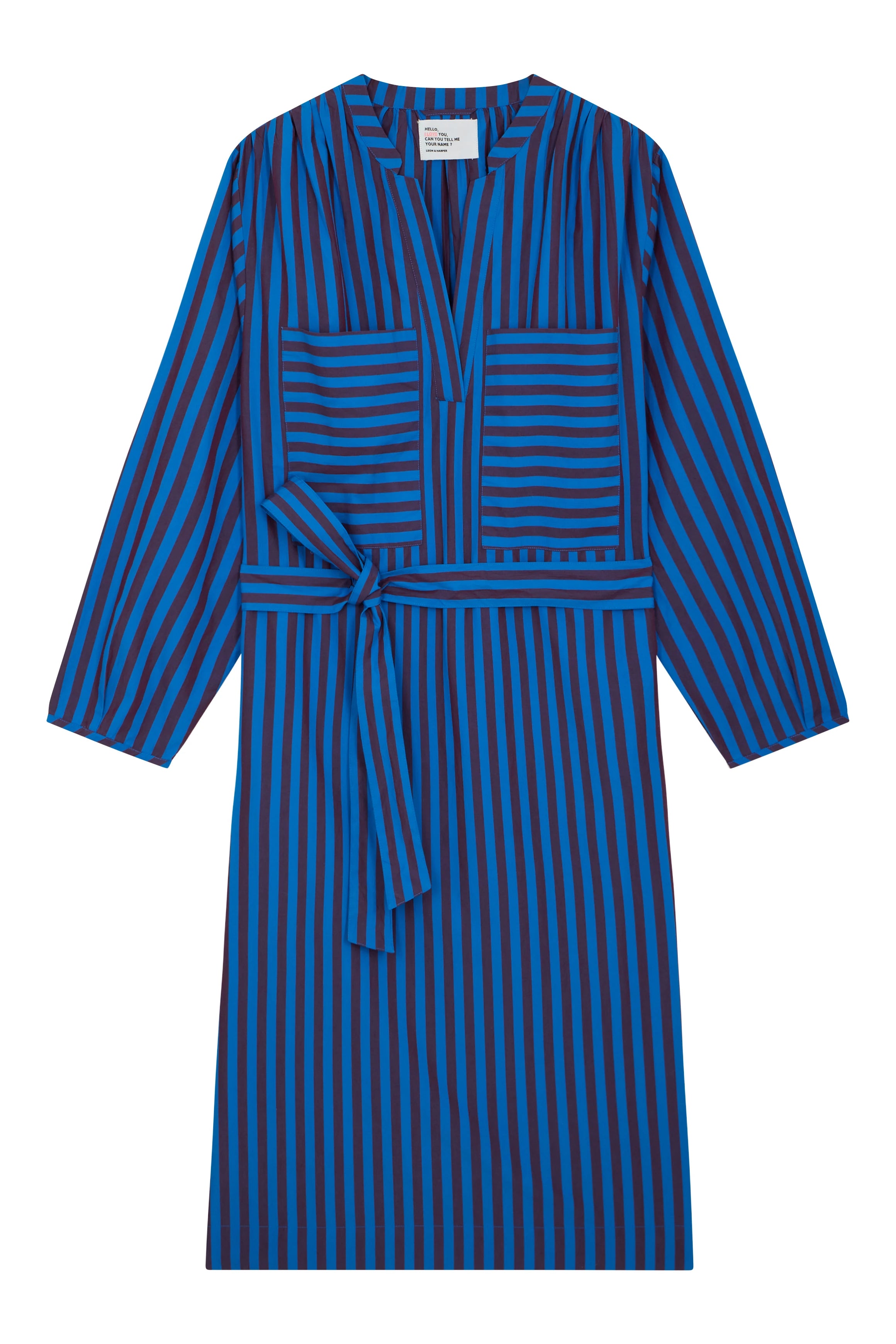 LEON & HARPER | VESTIDOS | MUJER | ROBAN TC129 STRIPE BLUE | AZUL