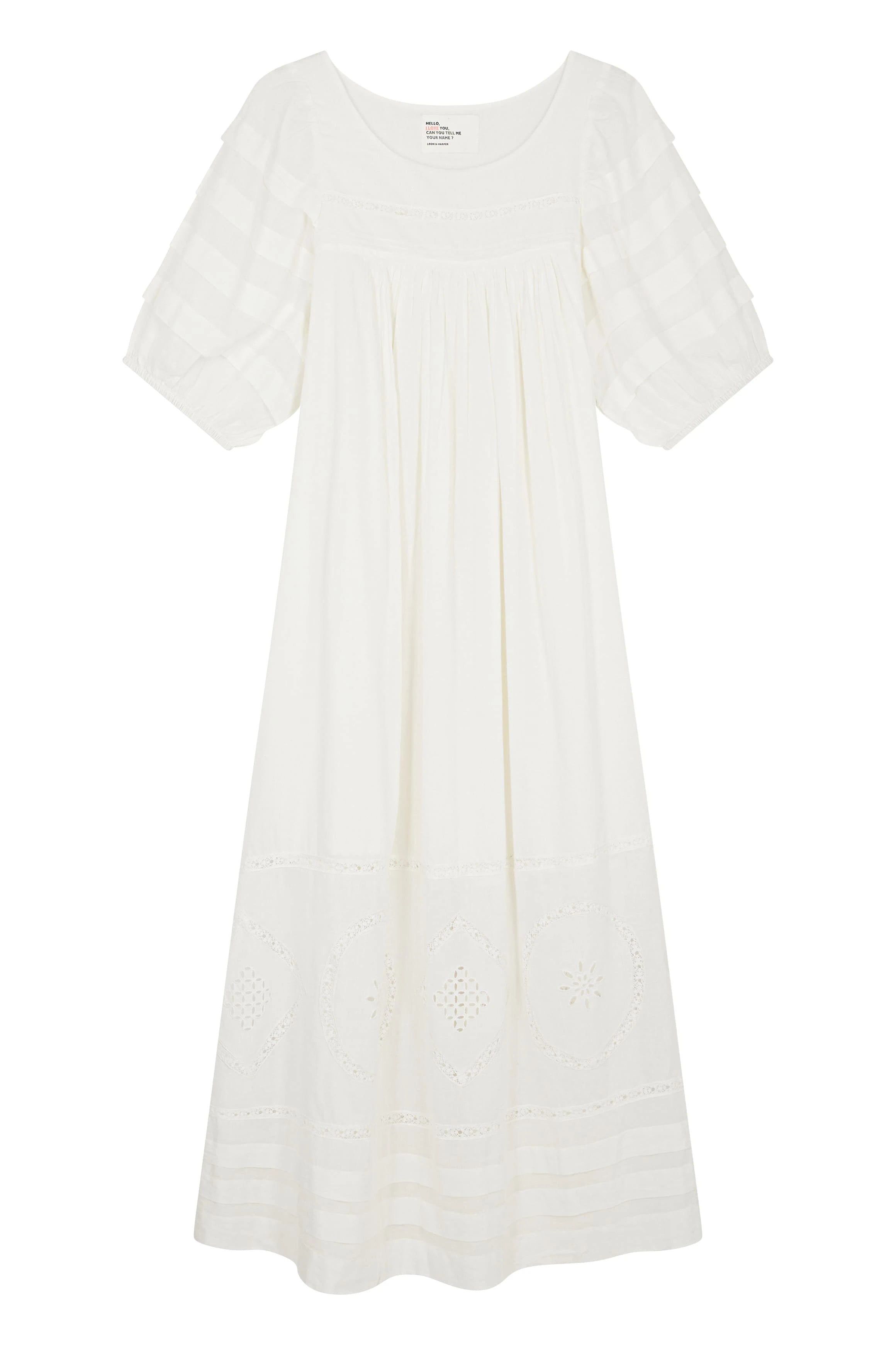 LEON & HARPER Rosaly TC160 LACE White: blanc vestit per a dona