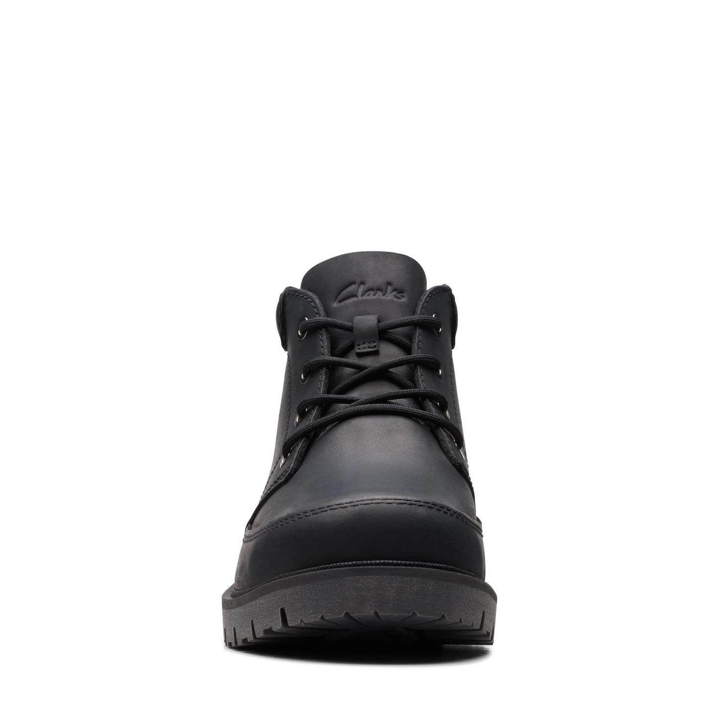 CLARKS | 男士脚踝靴 | ROSSDALE MID BLACK LEATHER | 黑色的