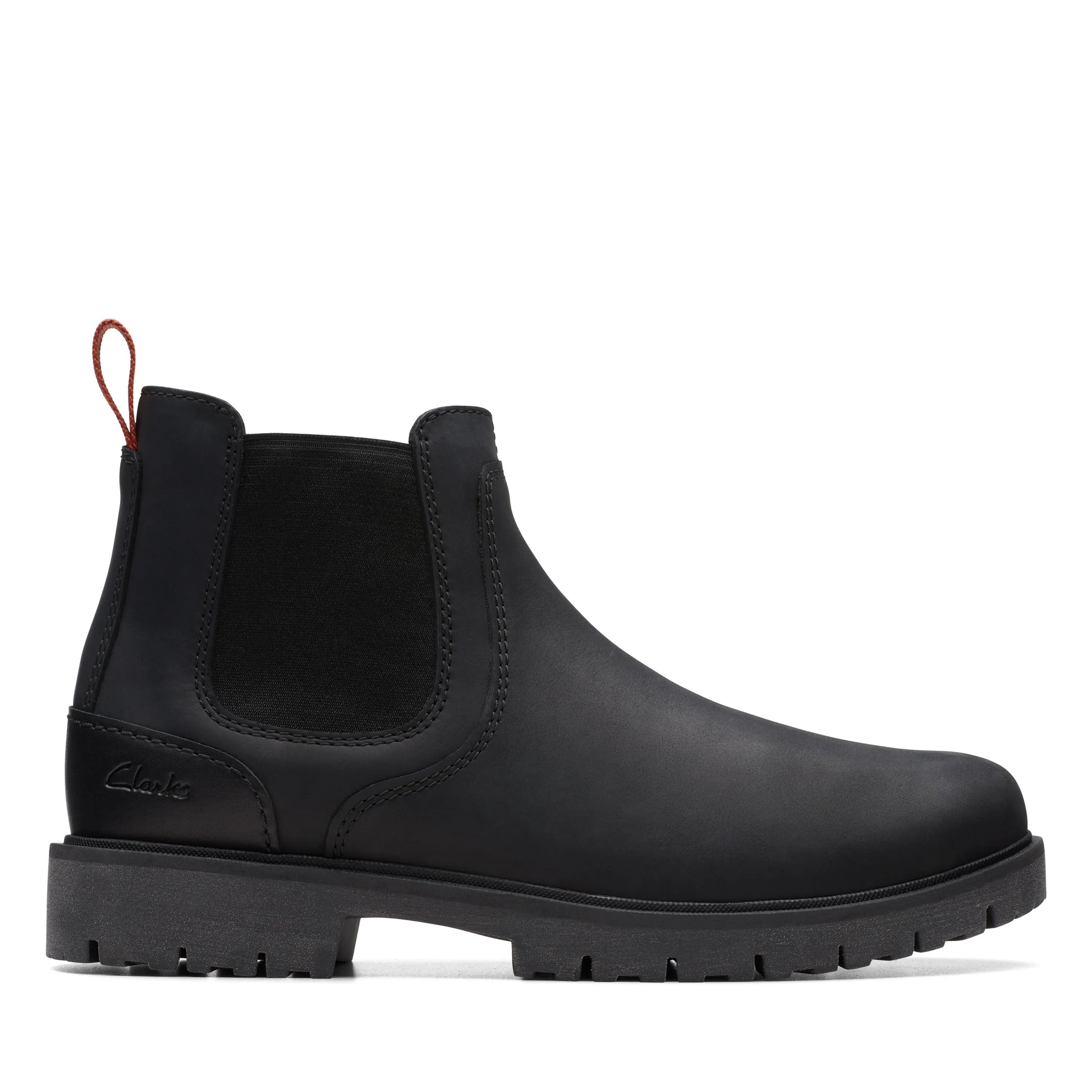 Clarks black leather best sale chelsea boots