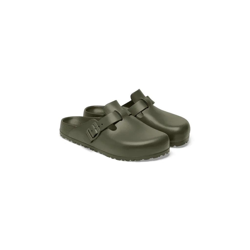 Sandalias para hombre markca Birkenstock modelo BOSTON ESSENTIALS EVA KHAKI en color caqui