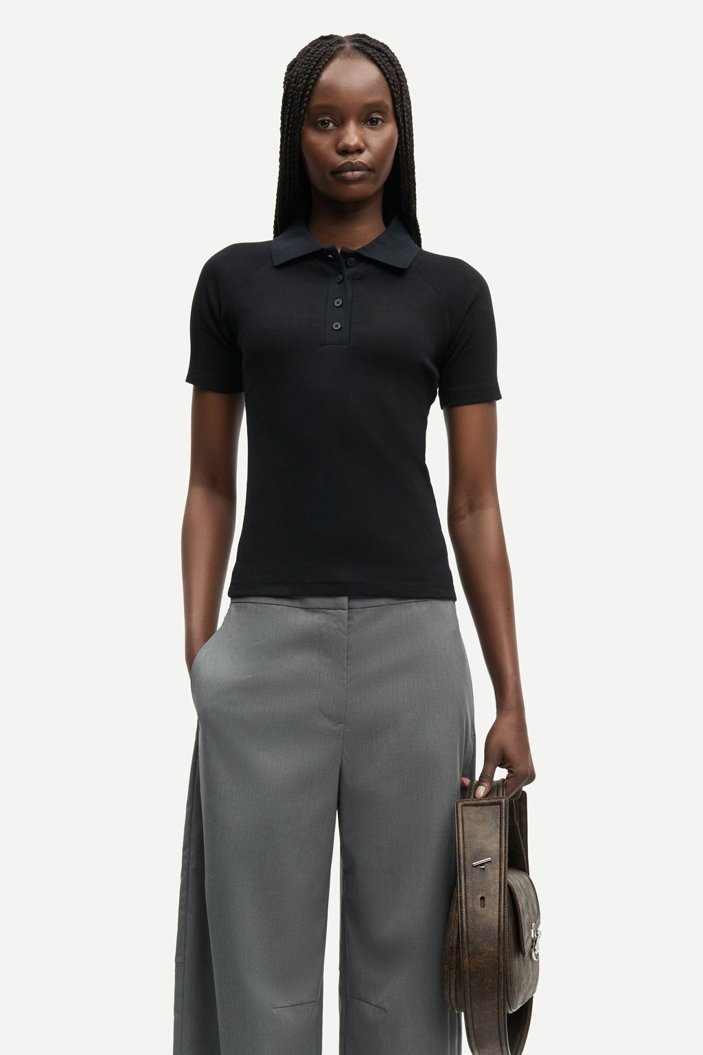SAMSOE | POLOS | WOMEN'S | SAALEXO SS POLO 754 BLACK | BLACK