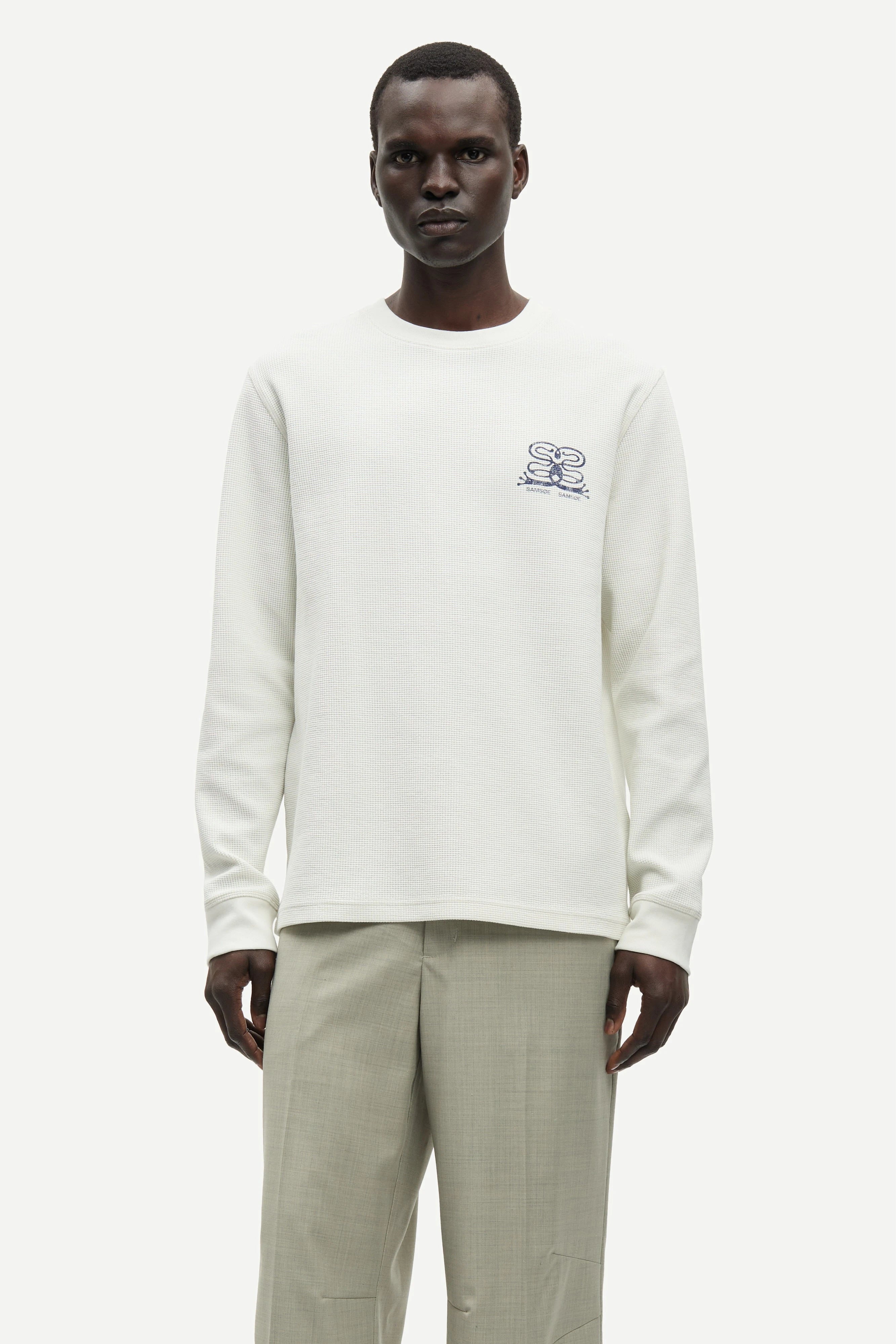 SAMSOE Safellow LS T-shirt: بيج قميص للرجال