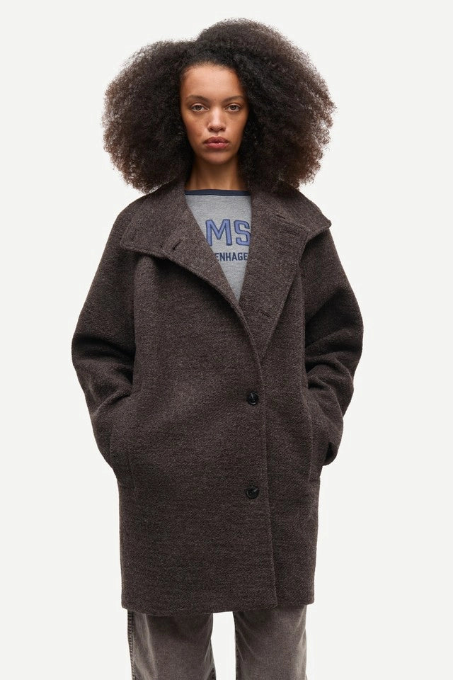 SAMSOE Sahanne Mulch MEL: brown jacket for women