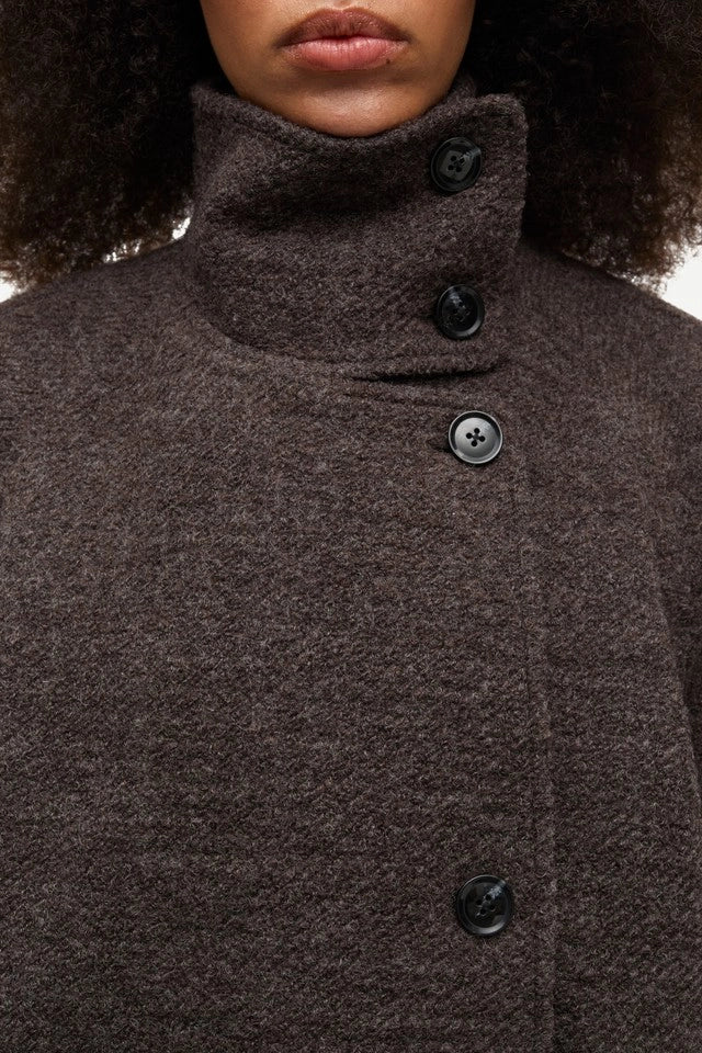 SAMSOE Sahanne Mulch MEL: brown jacket for women